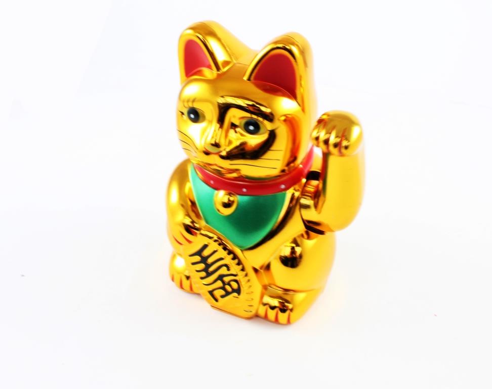 6" Beckoning Cat (Gold)